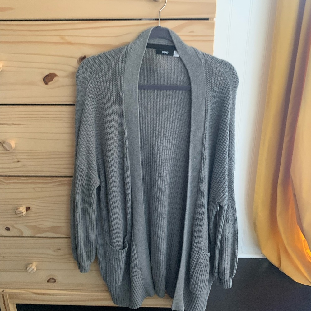 Grey knit long cardigan BDG brand